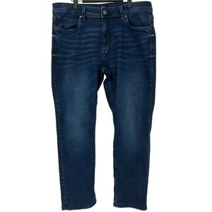 TPJ The Perfect Jean Slim Fit Dark Wash Blue Denim Jeans 36x28